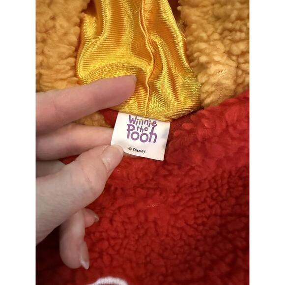 Disney Winnie the Pooh Hoodie Toddler Red Yellow Sherpa Fleece No Tag See Photos - Picture 7 of 7